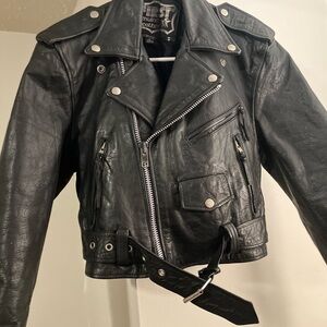 Black Leather Biker Jacket